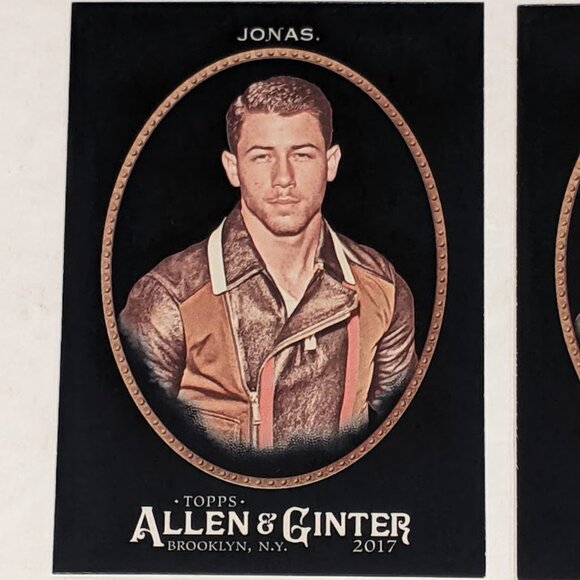 NICK JONAS Brothers 2017 Topps Allen & Ginter X Black Border Parallel #214 Cards - Picture 2 of 12